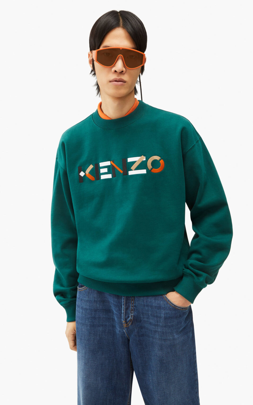 Kenzo Logo oversized multicoloured Melegítő Felső Férfi Kék | ID.387266